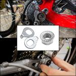 Moicstiy 12 Pcs Bike Wheel Axle Nuts and Safety Washers Kit, 3 Size M8/M9.5/M10 Bike Hub Nuts Washers Bike Parts Accessories for Front and Back Bike Wheel