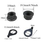 Meuey Lyot -Bicycle Hub 3/8 Inch Black Flange Shaft Nut Kits, with Front and Rear Bicycle Wheel Safety Washers -8psc