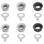 Moicstiy 12 Pcs Bike Wheel Axle Nuts and Safety Washers Kit, 3 Size M8/M9.5/M10 Bike Hub Nuts Washers Bike Parts Accessories for Front and Back Bike Wheel