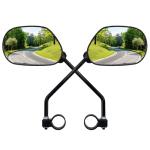 Homieway 2PCS Bike Mirrors for Handlebar Mount, Bike Rear View Mirror, HD Glass Bicycle Mirrors for E-bike, Mountain Bike, City Bikes & Scooter (Left&Right 0.87-0.98")
