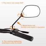 Homieway 2PCS Bike Mirrors for Handlebar Mount, Bike Rear View Mirror, HD Glass Bicycle Mirrors for E-bike, Mountain Bike, City Bikes & Scooter (Left&Right 0.87-0.98")