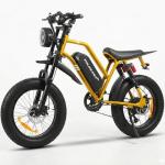 SPBSVDT Electric Bike - Ebikes for Adults with Peak 1500W Motor, 20" Fat Tire, 48V 20AH Battery, 7-Speed, Dual Disc Brakes E Bike for Off-Road and City Riding Electric Dirt Bike for Adults (Yellow)
