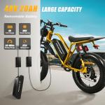 SPBSVDT Electric Bike - Ebikes for Adults with Peak 1500W Motor, 20" Fat Tire, 48V 20AH Battery, 7-Speed, Dual Disc Brakes E Bike for Off-Road and City Riding Electric Dirt Bike for Adults (Yellow)