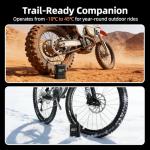 Roadvo Mini Bicycle Pump 120PSI,Portable Electric Bike Pump with Digital Gauge,Tiny Air Pump with Presta and Schrader Valve Adapter, Bicycle Accessory for Road Bike,Mountain,City, E-Bike