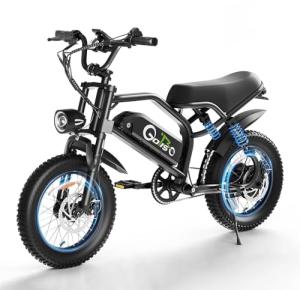 ADISTAR 16" Electric Bike for Adults & Teens – 750W Peak Motor 27.8MPH, 48V 15Ah Battery 60 Miles, 3.0 Fat Tire Ebike, Full Suspension, 4 Riding Modes (with Bicycle Phone Bag)