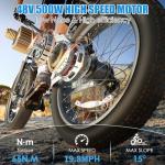 GOCIO 26" Fat Tire Electric Bike for Adults - 48V 750W Powerful Motor, 40 Miles Range, Dual Suspension, All-Terrain E-Bike