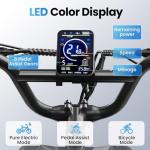 ADISTAR 16" Electric Bike for Adults & Teens – 750W Peak Motor 27.8MPH, 48V 15Ah Battery 60 Miles, 3.0 Fat Tire Ebike, Full Suspension, 4 Riding Modes (with Bicycle Phone Bag)