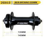 20/26 x 4.0 inch Fat Tire Bike Wheel Set Snow Bike Front Wheels Quick Release 9 * 135MM 36Holes Spokes Aluminum Alloy Disc Brake Rim Perfect for E-Bikes/Wide Tire/Beach Bicycles(26in)