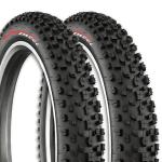 Fincci Pair 26x4.0 Fat Bike Tires - Big 26 inch Bike Tires, 100-559 - 30 TPI - Foldable 26x4 Fat Tire for Cycling on Mountain, Road, Hybrid, Dirt Bike, Street Tires for Ebike - 26er MTB Accessories