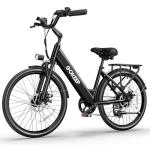 GOKEEP Electric Bike for Adults,1000W Peak Power,Up to 75 Miles 20MPH,26" Electric Mountain Bike with 499Wh Removable Battery,7-Speed,Adjustable Stem and Front Fork Suspension