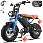 LELEKUAI Electric Bike for Adults, 1200W Peak Power Ebike, 28MPH, 48V 18Ah Removable Battery, 35-Mile Range, 500LBS Load, 16''×4.0'' Fat Tire e-Bike, Electric Mountain Bicycle for All-Terrain