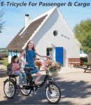 Ontrip Two Seater Electric Tricycle for Adults 48V13Ah Etrike Folding Electric Trike Motorized Trike with Passenger seat and Rear Basket Designed specifically for Women and Seniors（Black）