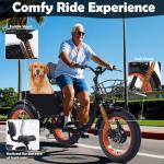 Broobey Electric Tricycle for Adults 20" Folding Electric Trike Ebike 7 Speeds 3 Wheels Adult Electric Tricycle with Large Basket 500W 48V15Ah Li-Battery 50 Miles in PAS Mode Black