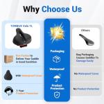 TONBUX Comfortable Bike Seat for Men & Women, Memory Foam Bicycle Seat with Dual Shock Absorbers, Padded Bike Saddle Universal Fit for Commuter, Stationary, Mountain, Cruiser, Ebike (Box Packaging)