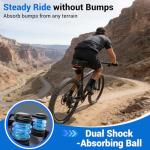 TONBUX Comfortable Bike Seat for Men & Women, Memory Foam Bicycle Seat with Dual Shock Absorbers, Padded Bike Saddle Universal Fit for Commuter, Stationary, Mountain, Cruiser, Ebike (Box Packaging)