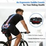 TONBUX Comfortable Bike Seat for Men & Women, Memory Foam Bicycle Seat with Dual Shock Absorbers, Padded Bike Saddle Universal Fit for Commuter, Stationary, Mountain, Cruiser, Ebike (Box Packaging)