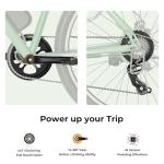 Jasion EB5 Electric Bike for Adults with Peak 500W Brushless Motor, 40Miles 20MPH Commuting Electric Mountain Bike with 360Wh Removable Battery, 7-Speed, 26" Tires and Front Fork Suspension