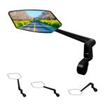 Homieway Bike Mirror, New Foldable Bicycle Mirror for Handlebar Mount, Adjustable 360°Rotatable Bicycle Rear View Mirrors for E-bike, Mountain Bike, City Bikes &Scooter (Left 0.87-1")
