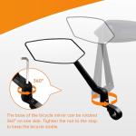 Homieway Bike Mirror, New Foldable Bicycle Mirror for Handlebar Mount, Adjustable 360°Rotatable Bicycle Rear View Mirrors for E-bike, Mountain Bike, City Bikes &Scooter (Left 0.87-1")