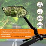 Homieway Bike Mirror, New Foldable Bicycle Mirror for Handlebar Mount, Adjustable 360°Rotatable Bicycle Rear View Mirrors for E-bike, Mountain Bike, City Bikes &Scooter (Left 0.87-1")