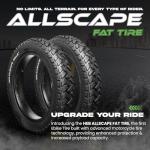HEB ALLSCAPE 26x4.0 in Fat Tire for E-Bike MTB, Heavy Duty High-Performance Puncture Resistant E-Bike Mountain Bike Tire, All-Terrain Directional Tread, High-Density Tire - Street & Trail Riding