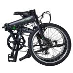 Dahon VYBE D7 Folding Bike, Lightweight Aluminum Frame; 7-Speed Gears; 20” Foldable Bicycle for Adults, Black