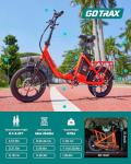 Gotrax NEPHELE 16" Folding Electric Bike, Max Range 28Miles(Pedal-assist) &15.5Mph Power by 350W Motor, Front Suspension&Adjustable Seat and Handlebar, Commuter Electric Bicycle for Adult/Teens Orange