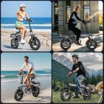 DTTZH A12 1000W Folding Ebikes for Adults, 28MPH Electric Bike Foldable, 14" Commuter Foldable Ebike, 750W Motor Folding Electric Bicycle, 48V 15Ah Battery UL 2849 Certified, 60 Miles Range (Gray)