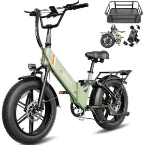 Jasion X-Hunter ST Folding Electric Bike, 20" Fat Tires