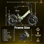 Jasion X-Hunter ST Folding Electric Bike, 20" Fat Tires