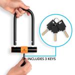 Heavy Duty U Bike Lock with Cable
