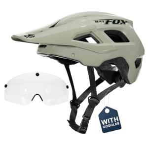 BATFOX Mountain Bike Helmet with Goggles