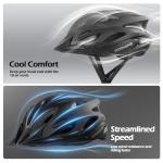 Odoland Adjustable Lightweight Bike Helmet with Sunglasses