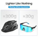 Odoland Adjustable Lightweight Bike Helmet with Sunglasses