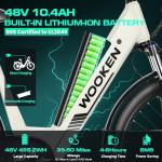 Wooken 1000W Electric City Cruiser Bike