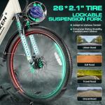 Wooken 1000W Electric City Cruiser Bike