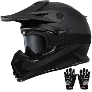 Triangle Full Face Dirt Bike Helmet with Goggles