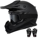 Triangle Full Face Dirt Bike Helmet with Goggles