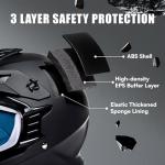 Triangle Full Face Dirt Bike Helmet with Goggles