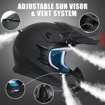 Triangle Full Face Dirt Bike Helmet with Goggles