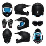 Triangle Full Face Dirt Bike Helmet with Goggles