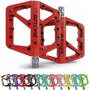 BUCKLOS Flat MTB Pedals with Non-Slip Grips