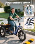 PUCKIPUPPY Electric Tricycle for Adults – Blue