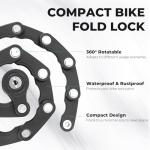 ROCKBROS Folding Bike Lock - Anti-Theft Steel