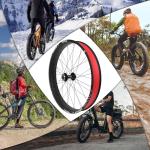 BUCKLOS 26 x 4.0 Inch Fat Tire Bike Wheel Front Mountain Bicycle Rim 135mm Hub 9mm Quick Release Wheelset Aluminum Alloy Disc Brake 36 14G Spoke for MTB Ebike Beach Snow Cruiser