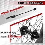 BUCKLOS 26 x 4.0 Inch Fat Tire Bike Wheel Front Mountain Bicycle Rim 135mm Hub 9mm Quick Release Wheelset Aluminum Alloy Disc Brake 36 14G Spoke for MTB Ebike Beach Snow Cruiser