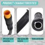 Kamrexi 20X Full Twist Throttle Grip for Ebike 12V-72V Twist Throttle Electric Bike, Mountain Bike Scooter, with Waterproof Connector