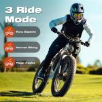 PUJH Electric Bike, 52V 25Ah 4000W Dual Motors, 24" Fat Tires Adult, 36mph Up to 110 Mile Range, Full Suspension, Hydraulic Brakes Class 3 Ebike, for Off-Road Mountain Riding Adventures (White)