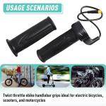 Kamrexi 20X Full Twist Throttle Grip for Ebike 12V-72V Twist Throttle Electric Bike, Mountain Bike Scooter, with Waterproof Connector