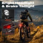 PUJH Electric Bike, 52V 25Ah 4000W Dual Motors, 24" Fat Tires Adult, 36mph Up to 110 Mile Range, Full Suspension, Hydraulic Brakes Class 3 Ebike, for Off-Road Mountain Riding Adventures (White)